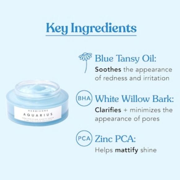 HERBIVORE Aquarius Pore Clarifying & Mattifying Face Cream - Picture 3 of 10